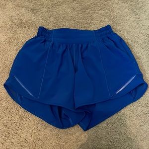 Royal blue lulu lemon HOTTY hot shorts, size 2, 4in inseam. Super cute and comfy